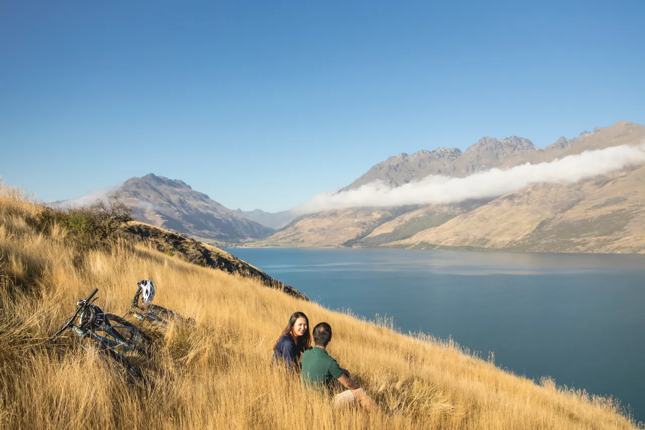 Destination Queenstown Image Library - Biking around Jack's Point