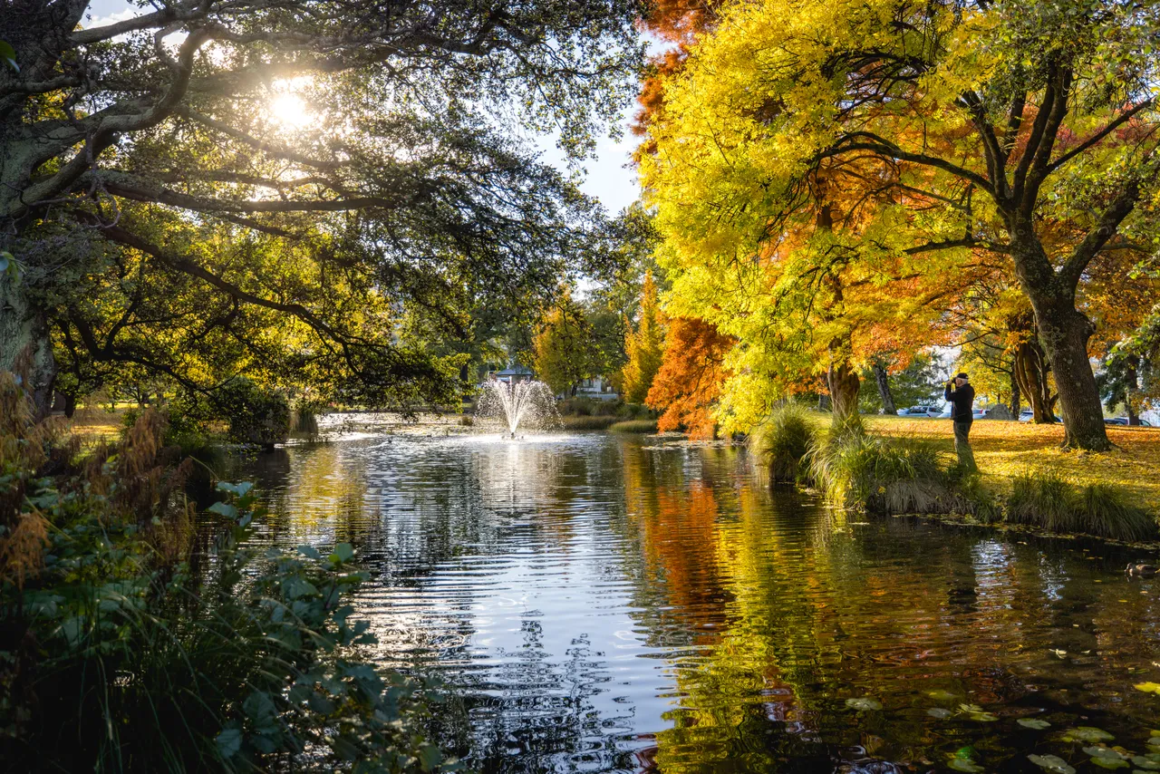 Queenstown Gardens in Autumn