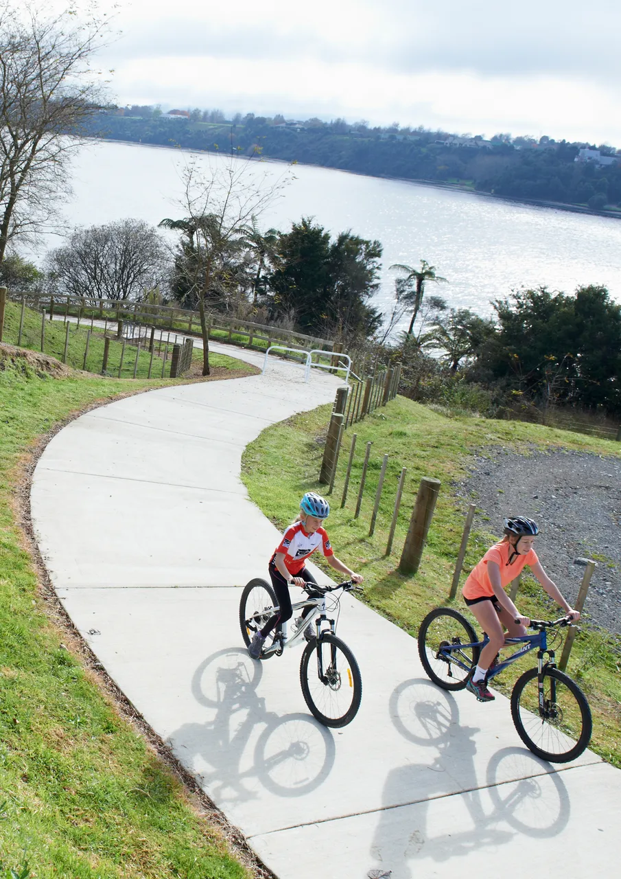 Children Enjoying Karapiro Cycle Path