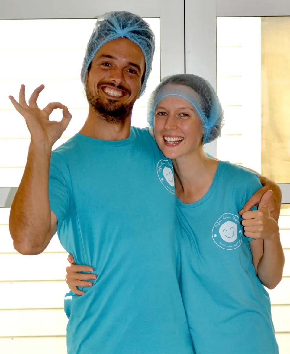 Seb and Tesh in Yoghurt Production Mode