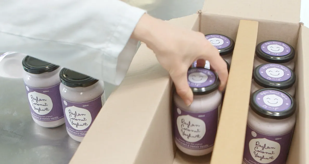 Jars into boxes