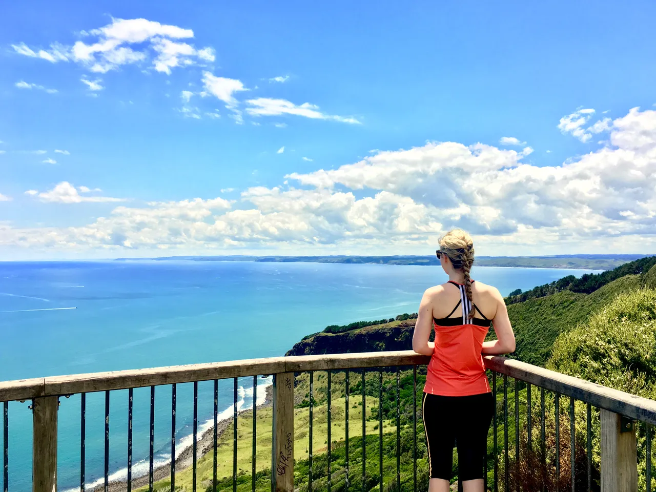 Looking out over Raglan coastline