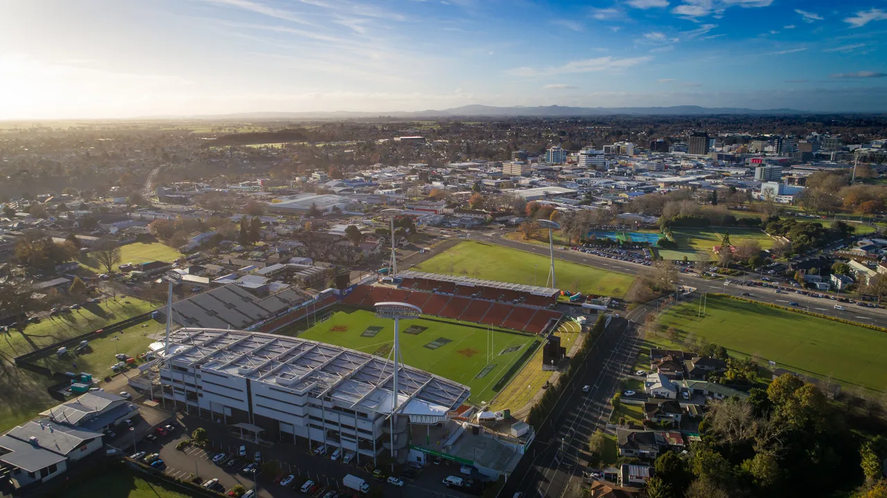 FMG Stadium Waikato Aerial 