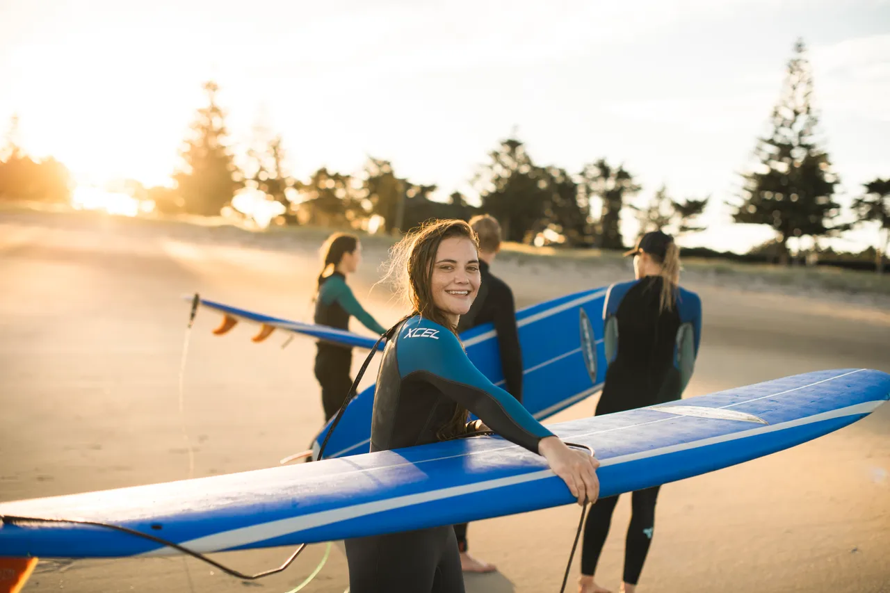 Surfing in Gisborne