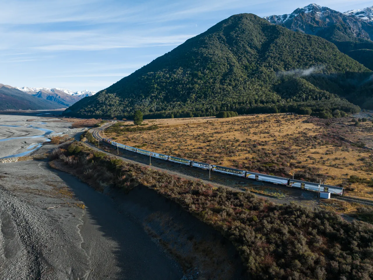 Aerial view of TranzAlpine