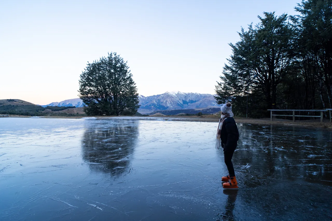 Selwyn District Toolkit - Outdoor natural ice skating rink at Forest Lodge