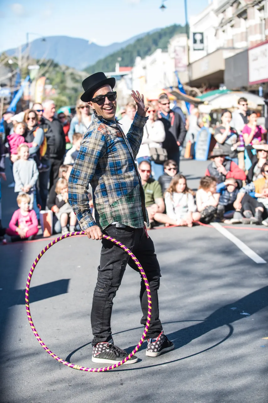 Performer at All Blacks vs Argentina Street Party