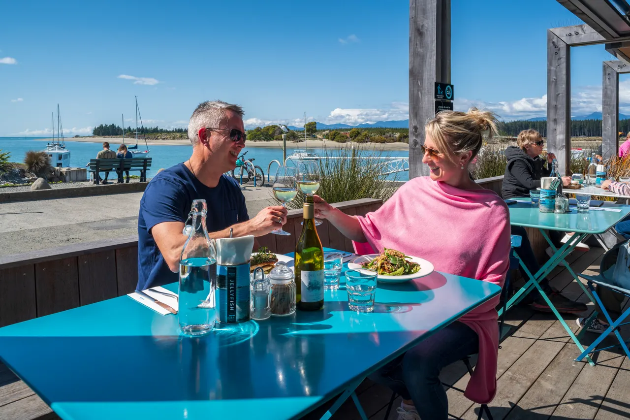 Dining at Jellyfish on Mapua Wharf