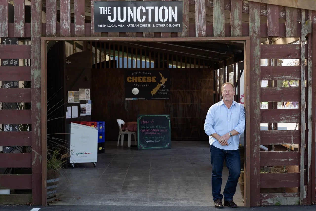 David outside The Junction Cheese Shop
