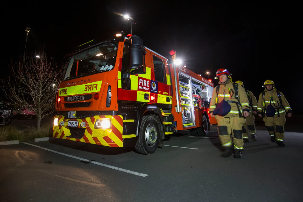 Fire Truck and Firefighters