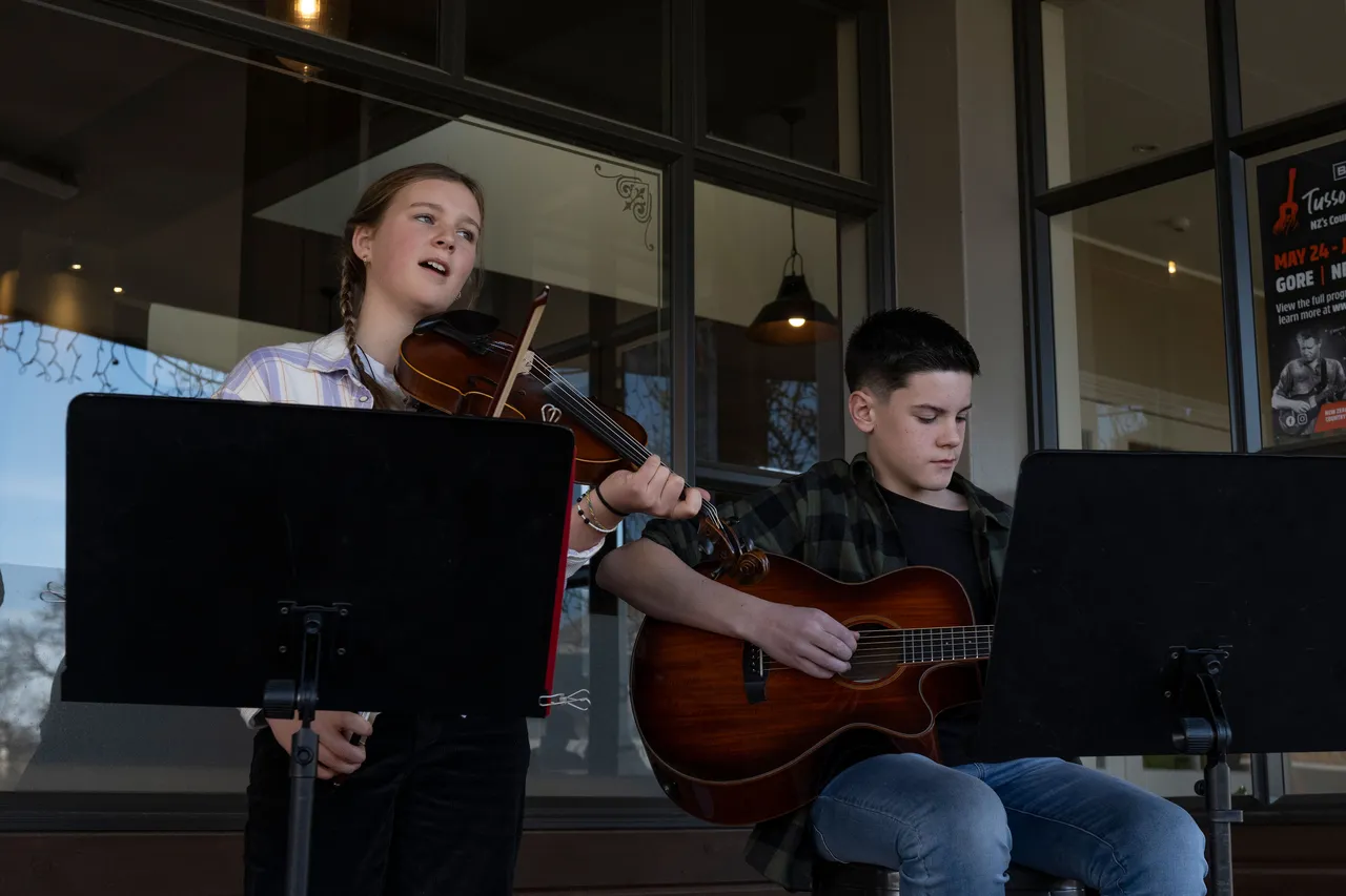 Children busking