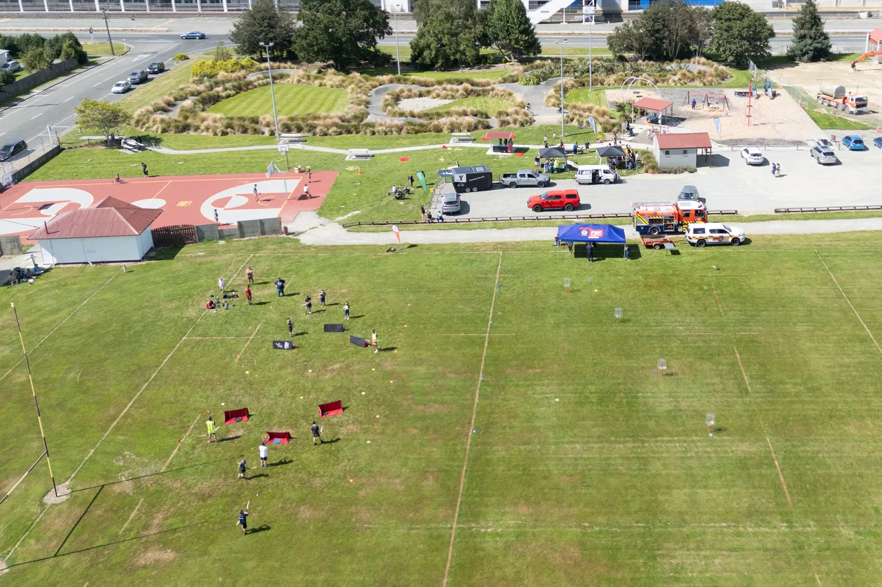 Aerial view of Tulloch Park, March 2024