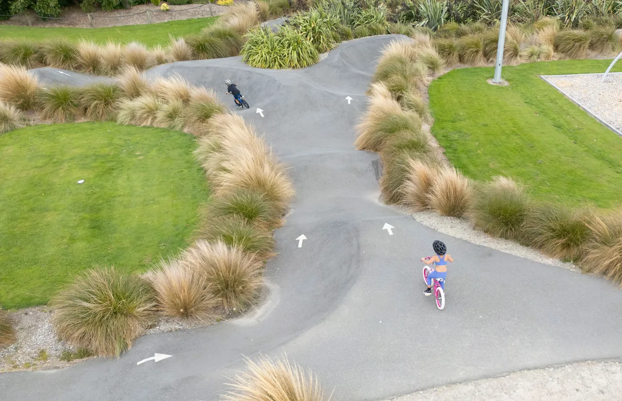 Aerial view of Tulloch Park Pump Track 
