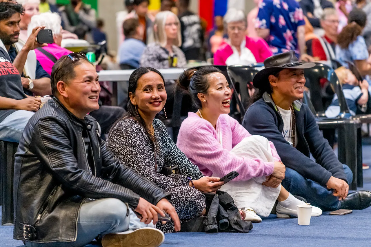 Crowd watching performances 
