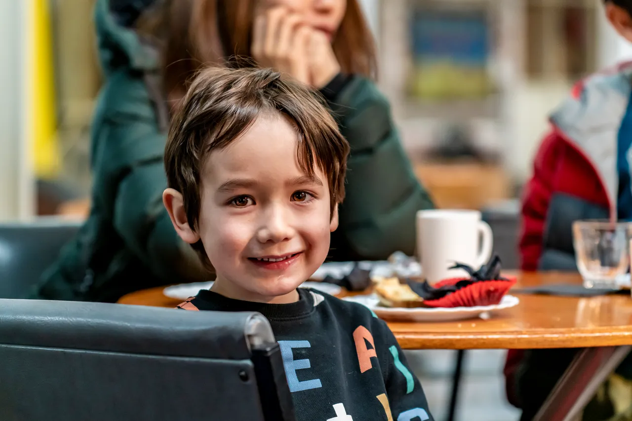small kid smiling