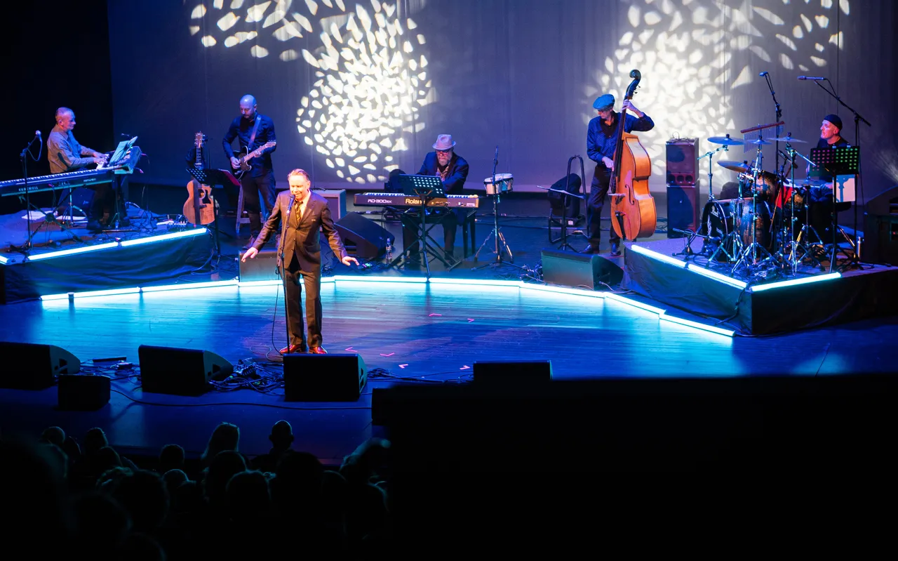 Man performs on stage