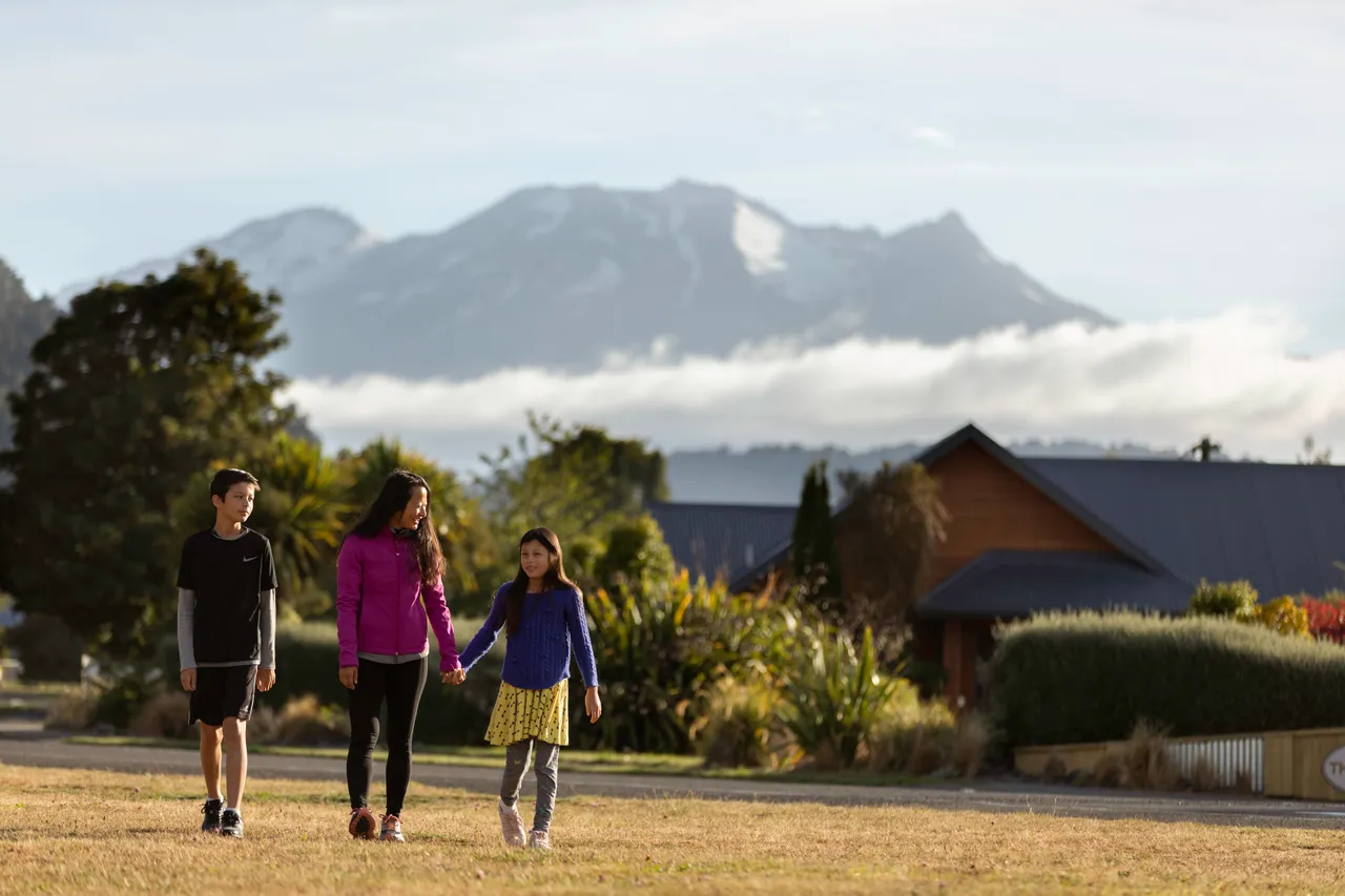 Family Walking in Ohakune