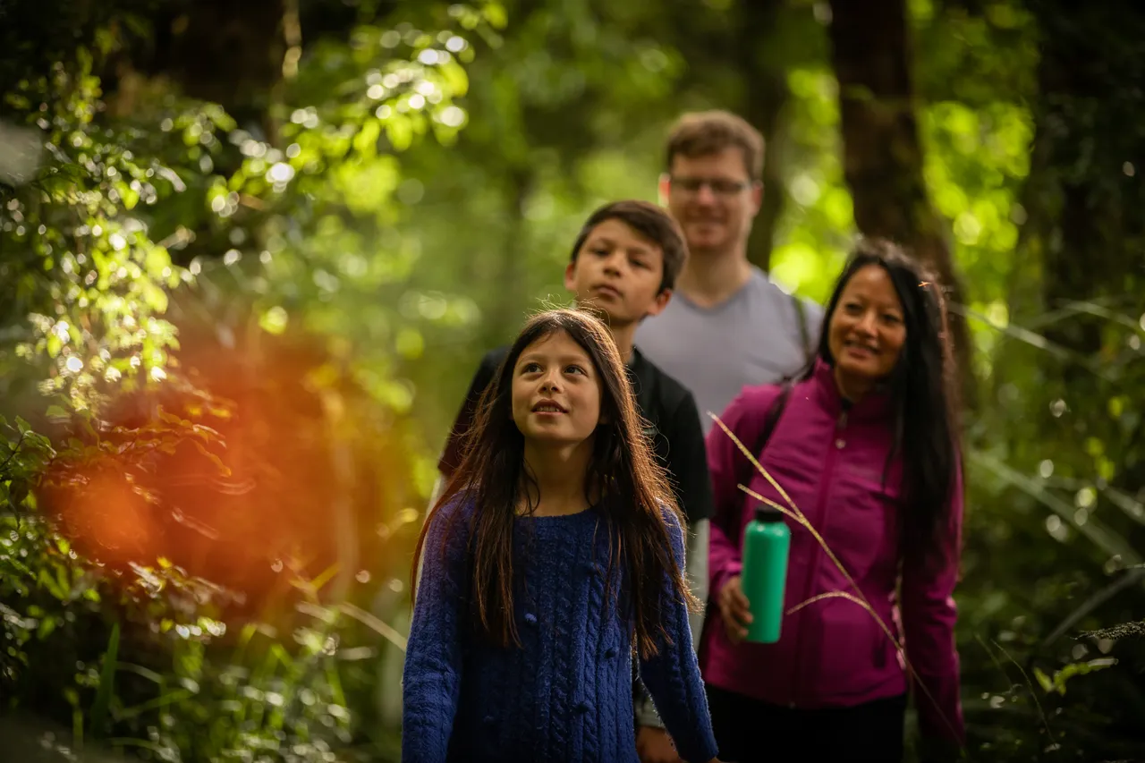 Family enjoys bush walk