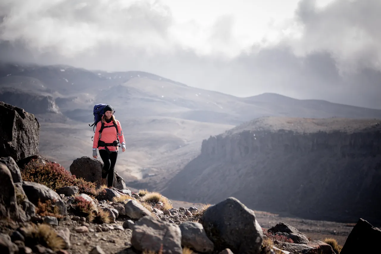 Hiking in the Tongariro National Park - Credit Opus Fresh Apparel Co.