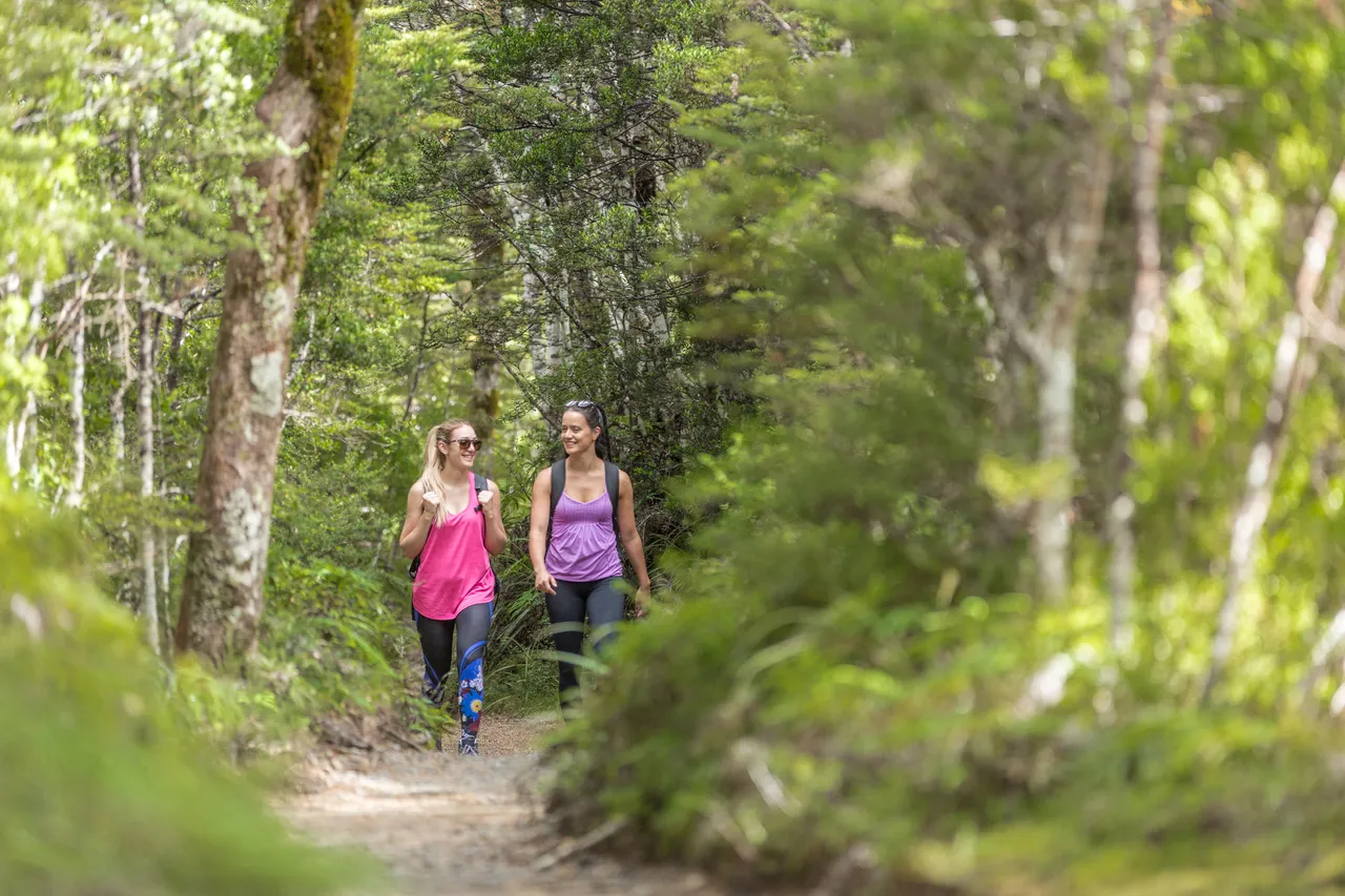 Girls walking the Waitonga Falls Track