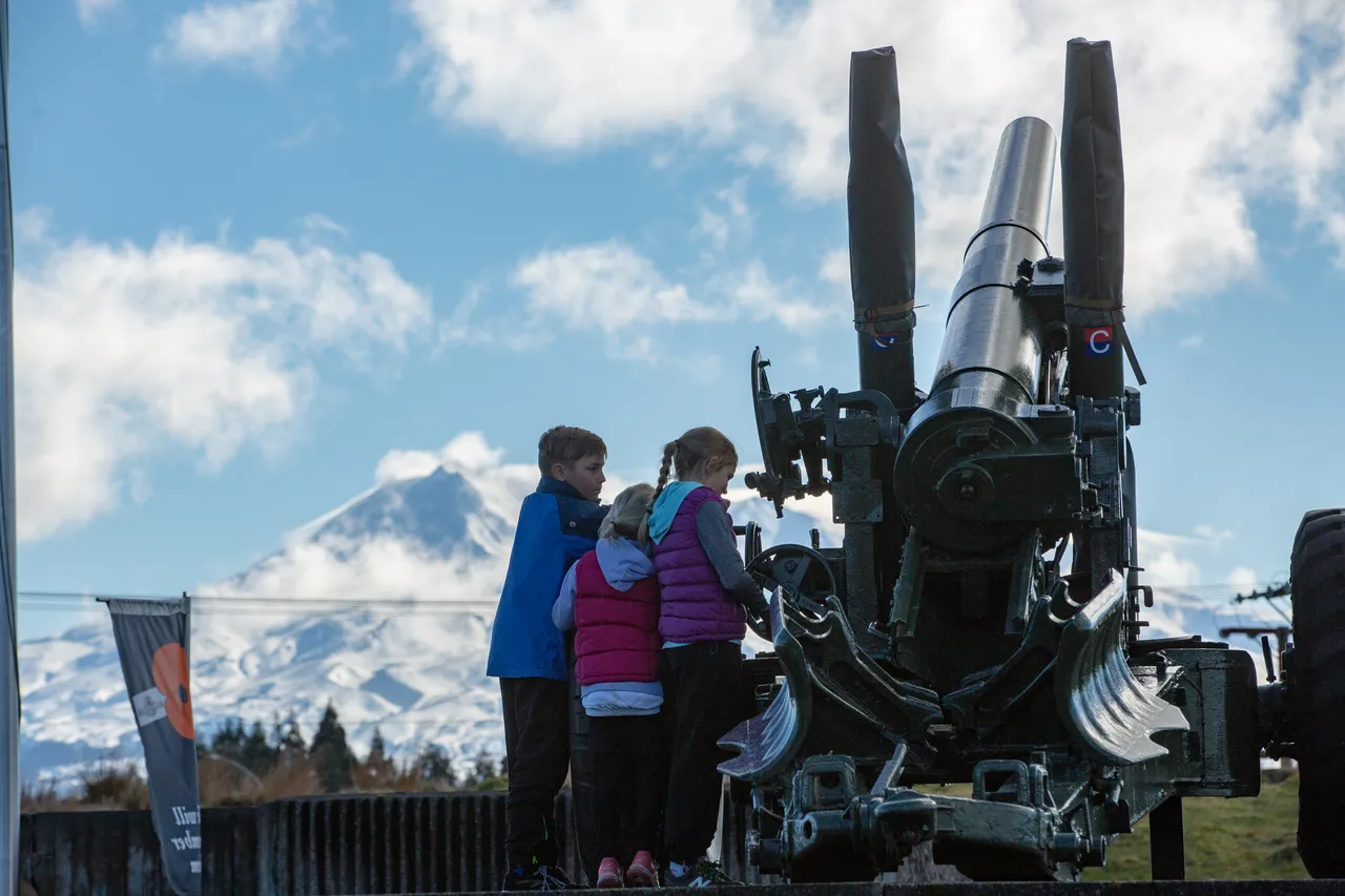 Kids at the National Army Museum in Waiouru