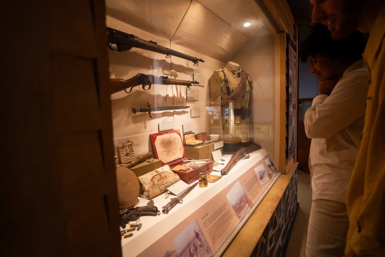 Couple Looking at the Displays at the National Army Museum