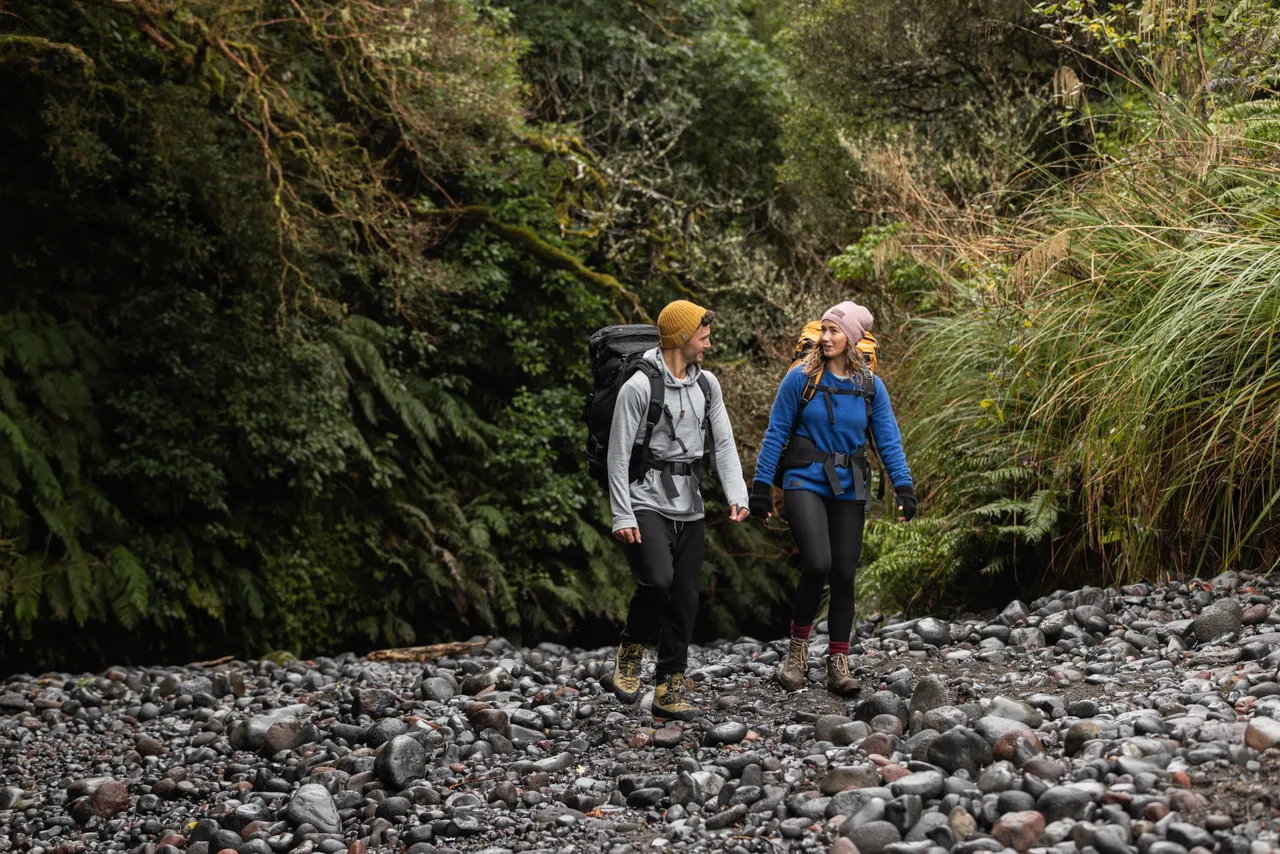 Two People Hiking in Ohakune