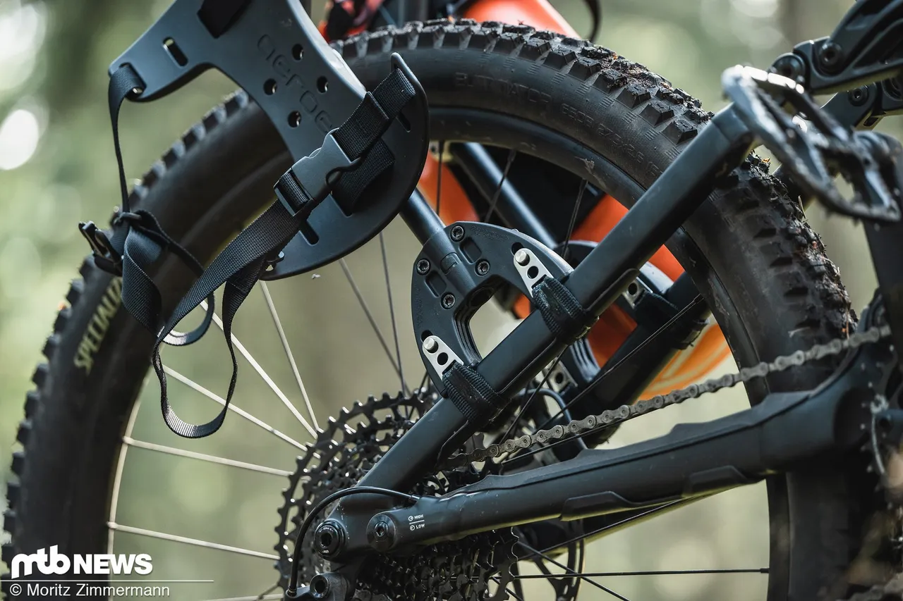 EMTB aeroe rack details cradle