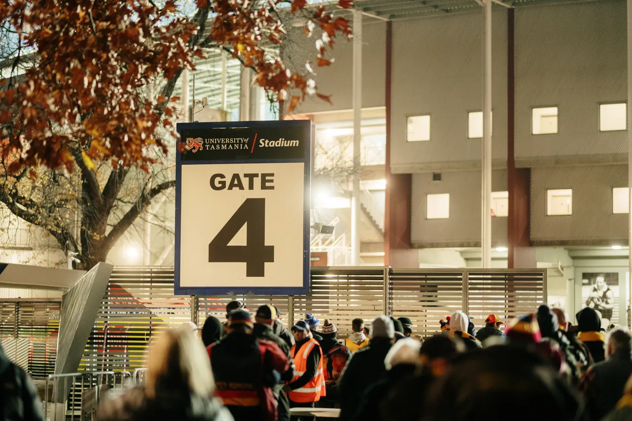 Signage at UTAS Stadium