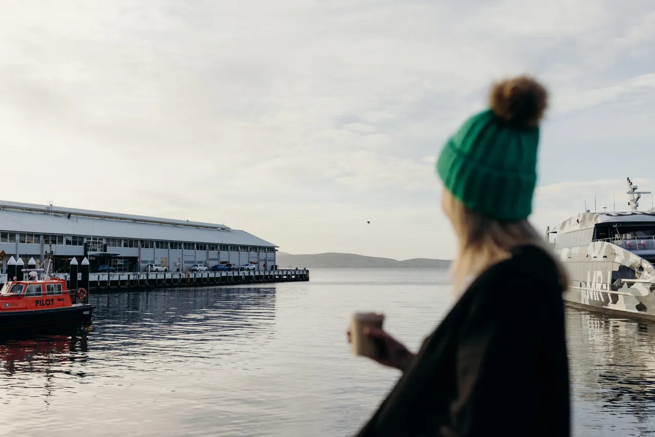 Coffee by the Hobart Waterfront