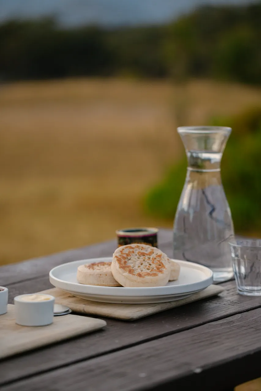 Crumpets with Jam