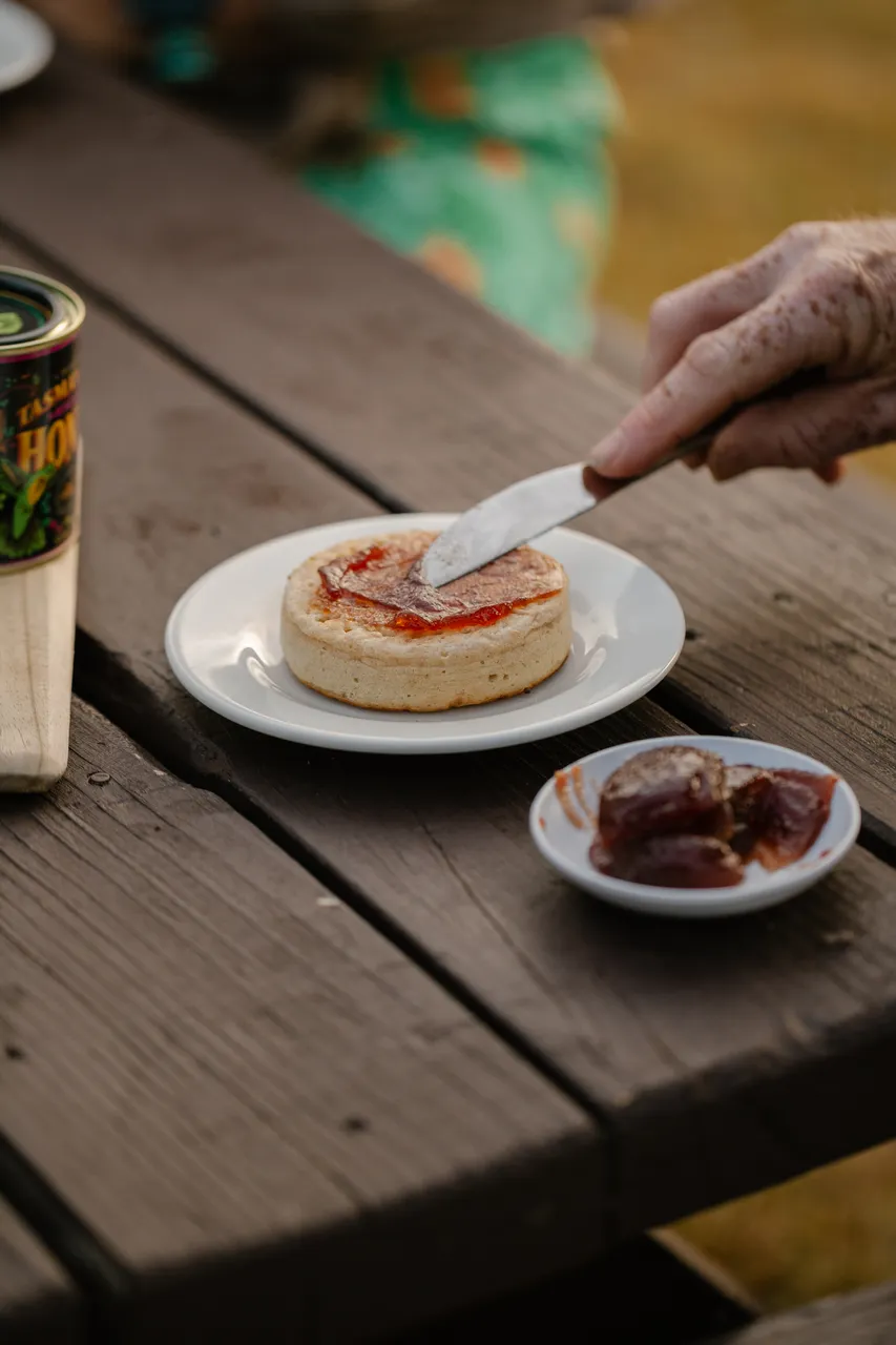 Crumpets with Jam