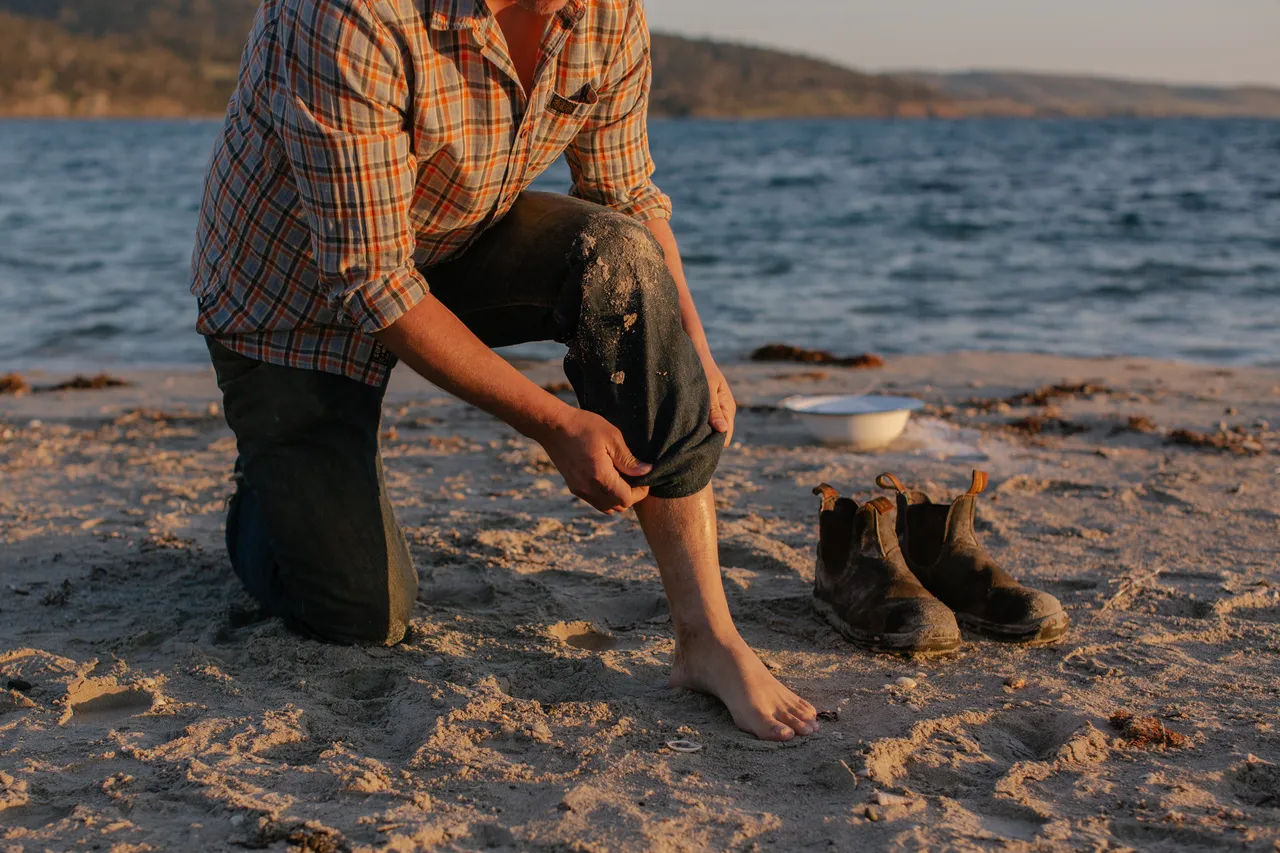 Blundstones on Sand