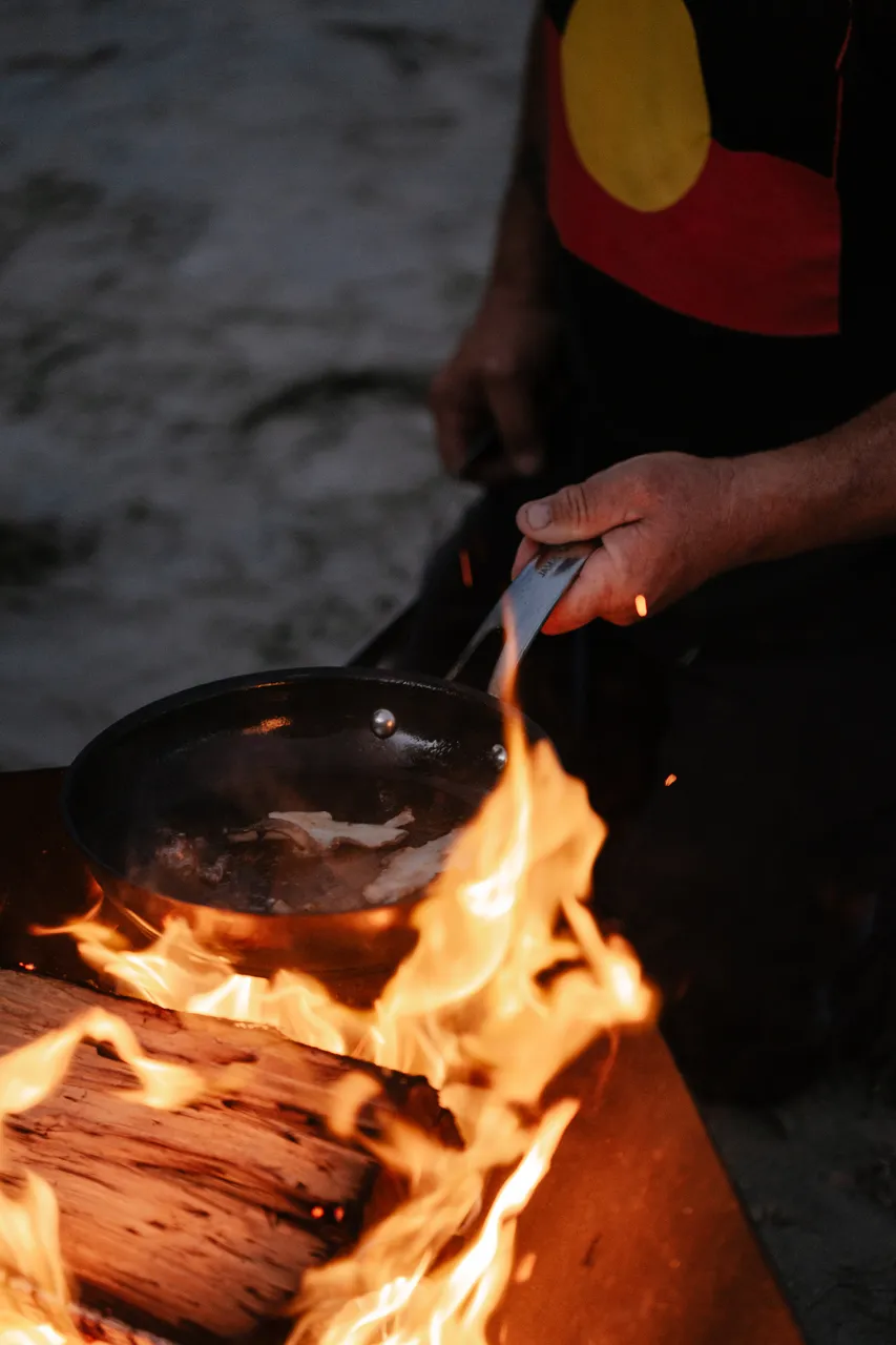Cooking Abalone on a Campfire