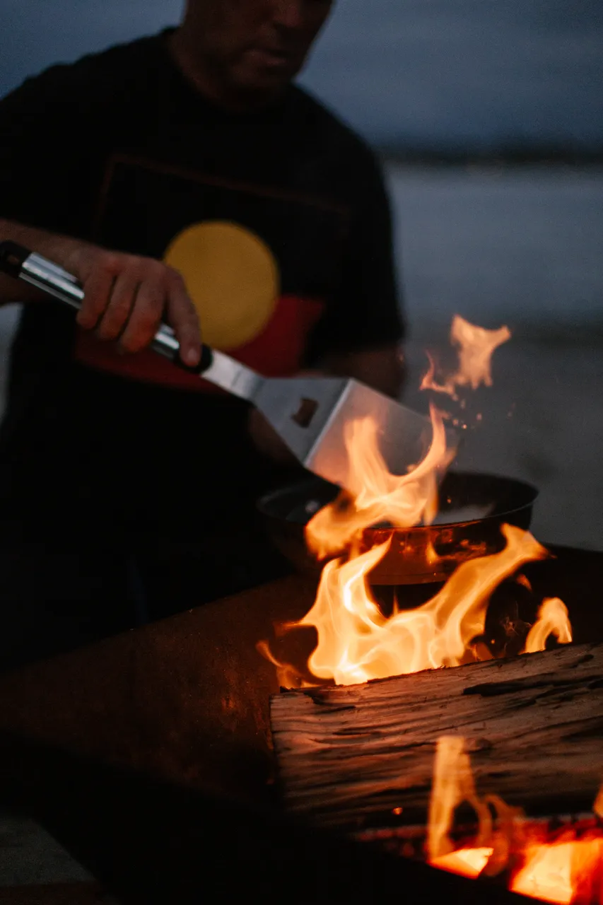 Cooking Abalone on a Campfire