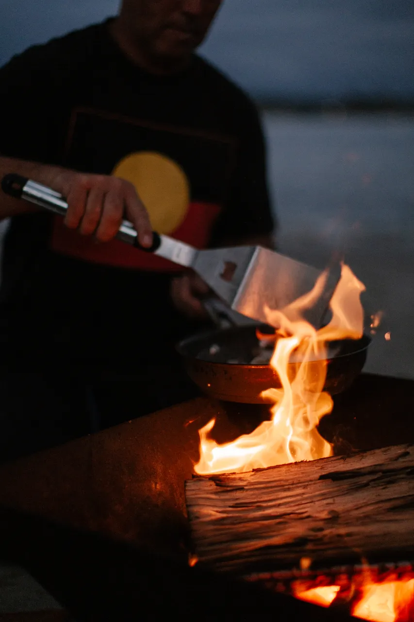 Cooking Abalone on a Campfire