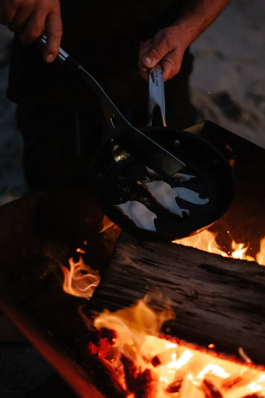Cooking Abalone on a Campfire