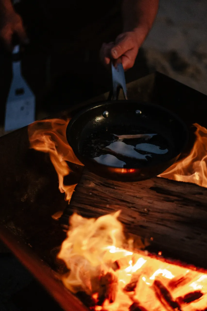 Cooking Abalone on a Campfire