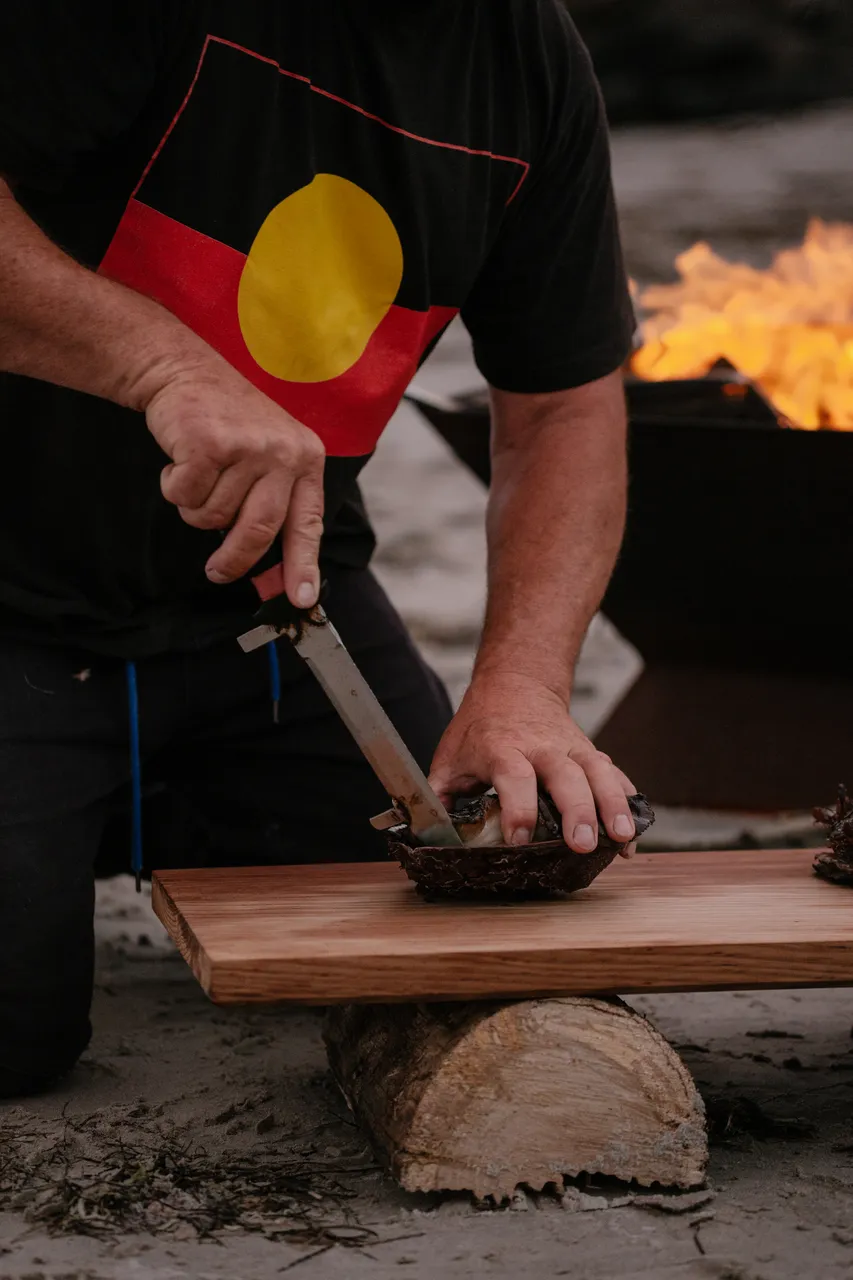 Cooking Abalone on a Campfire