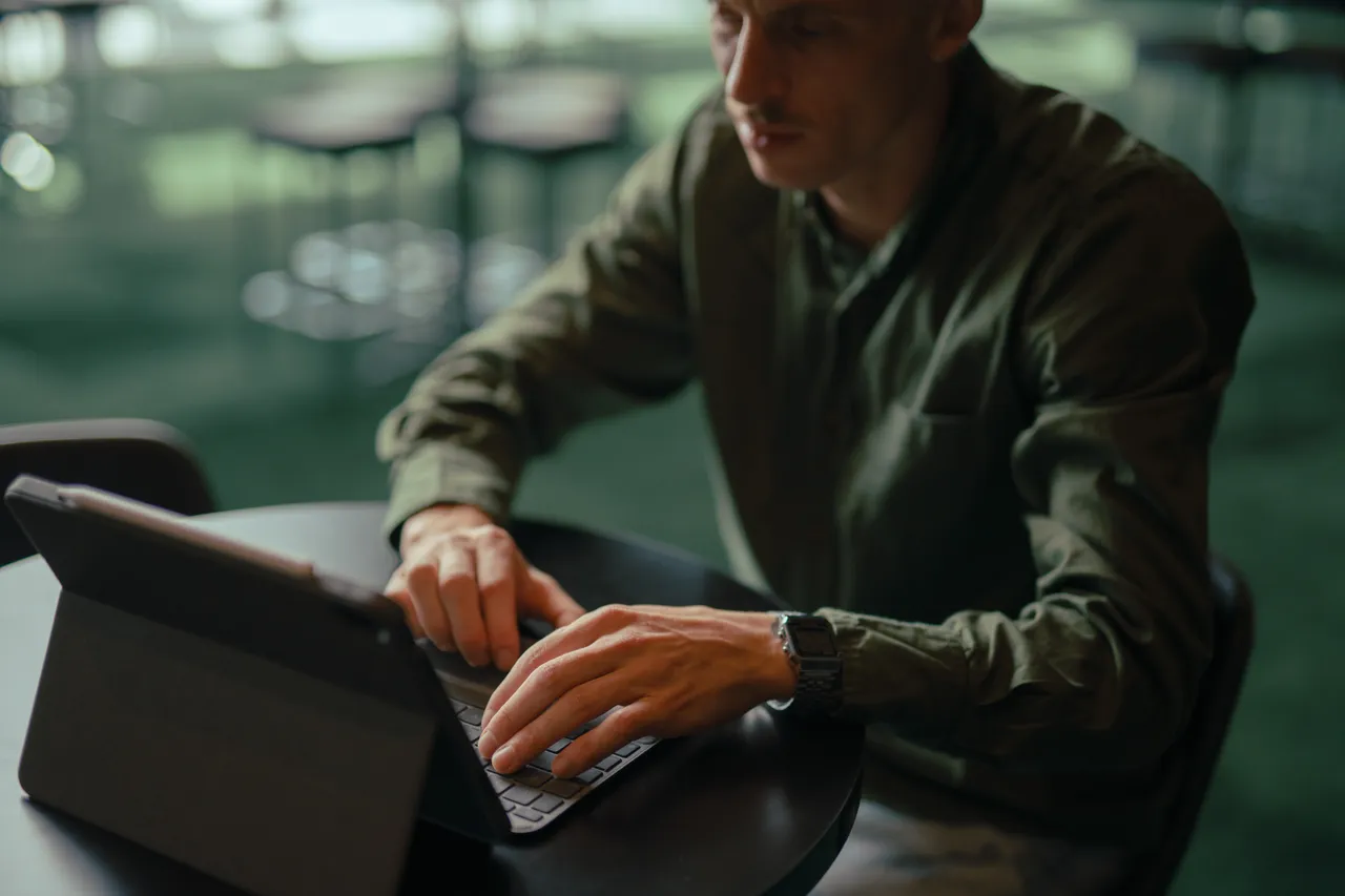 Working at Computer