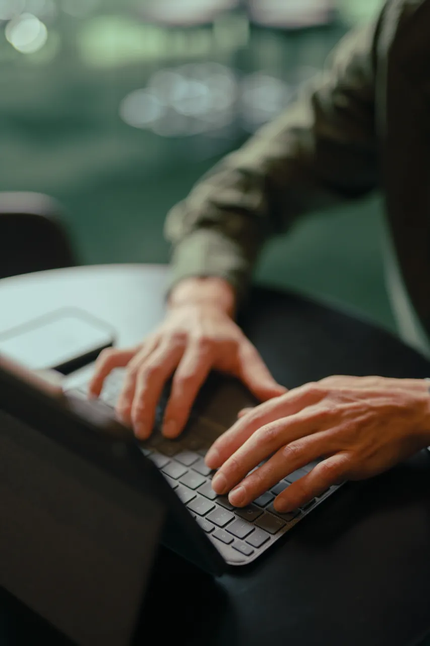 Working at Computer