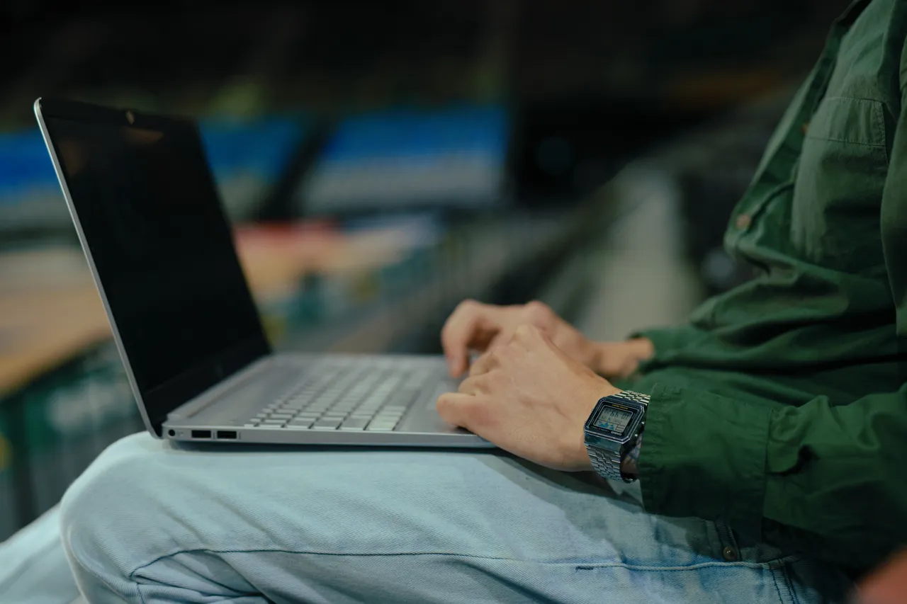Working at Computer