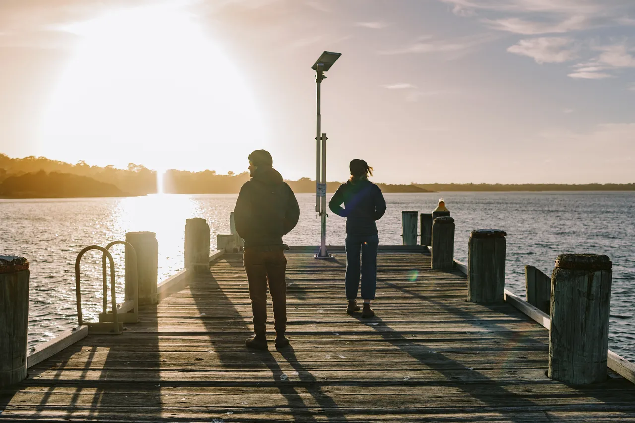 People Walking on Pier