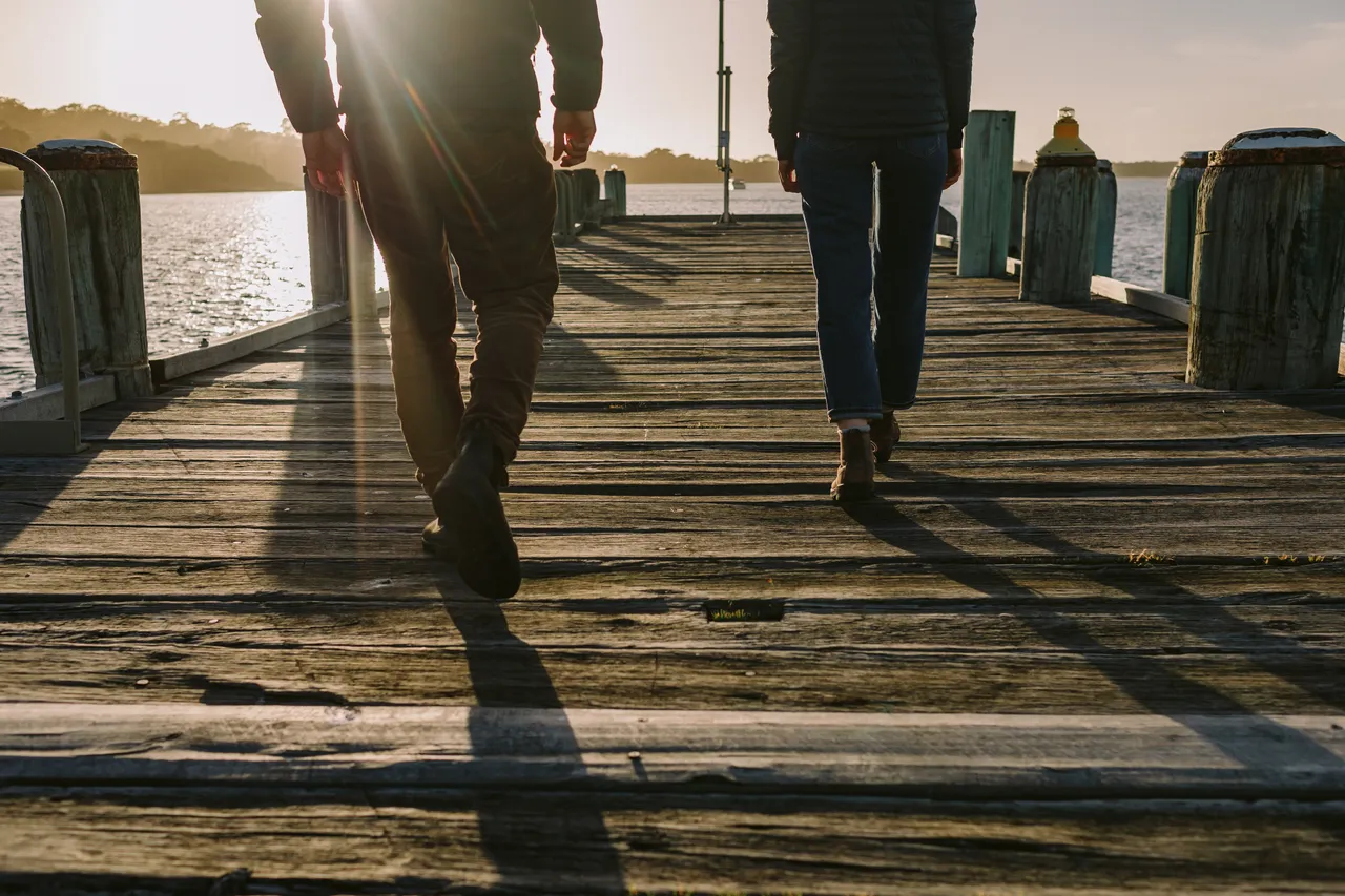 People Walking on Pier