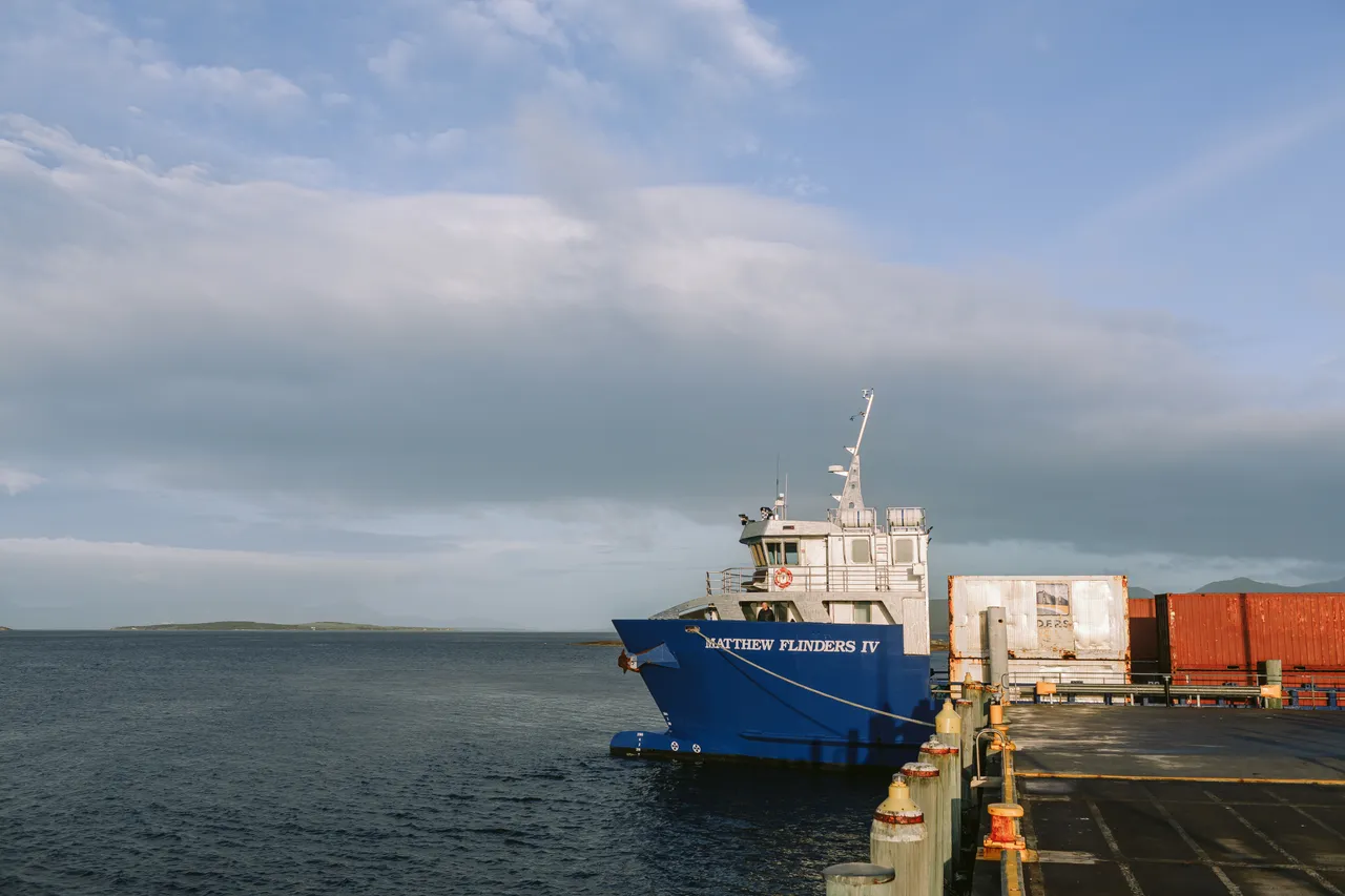 Boat Docked at Lady Barron Port