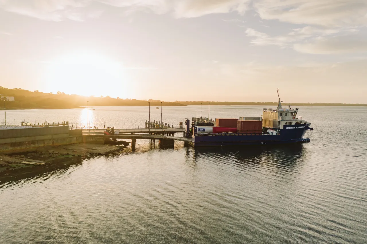 Boat Docked at Lady Barron Port