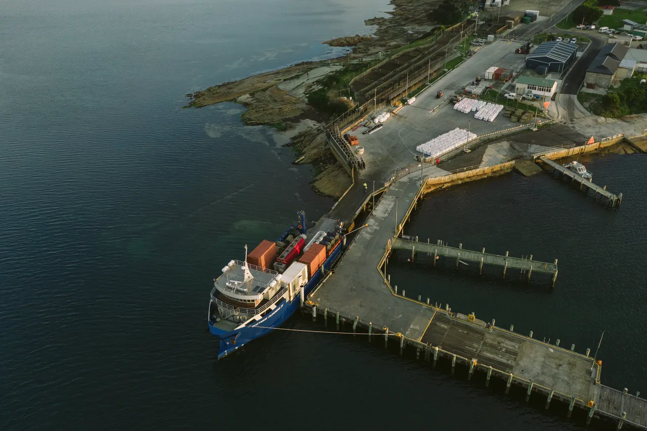 Boat Docked at Lady Barron Port