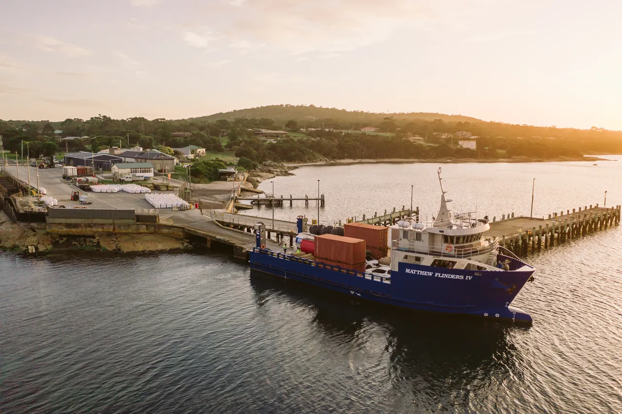 Boat Docked at Lady Barron Port