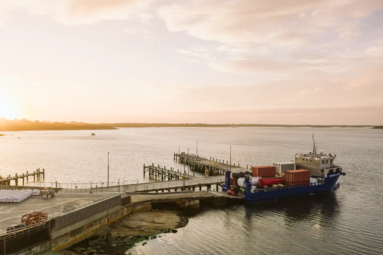 Boat Docked at Lady Barron Port