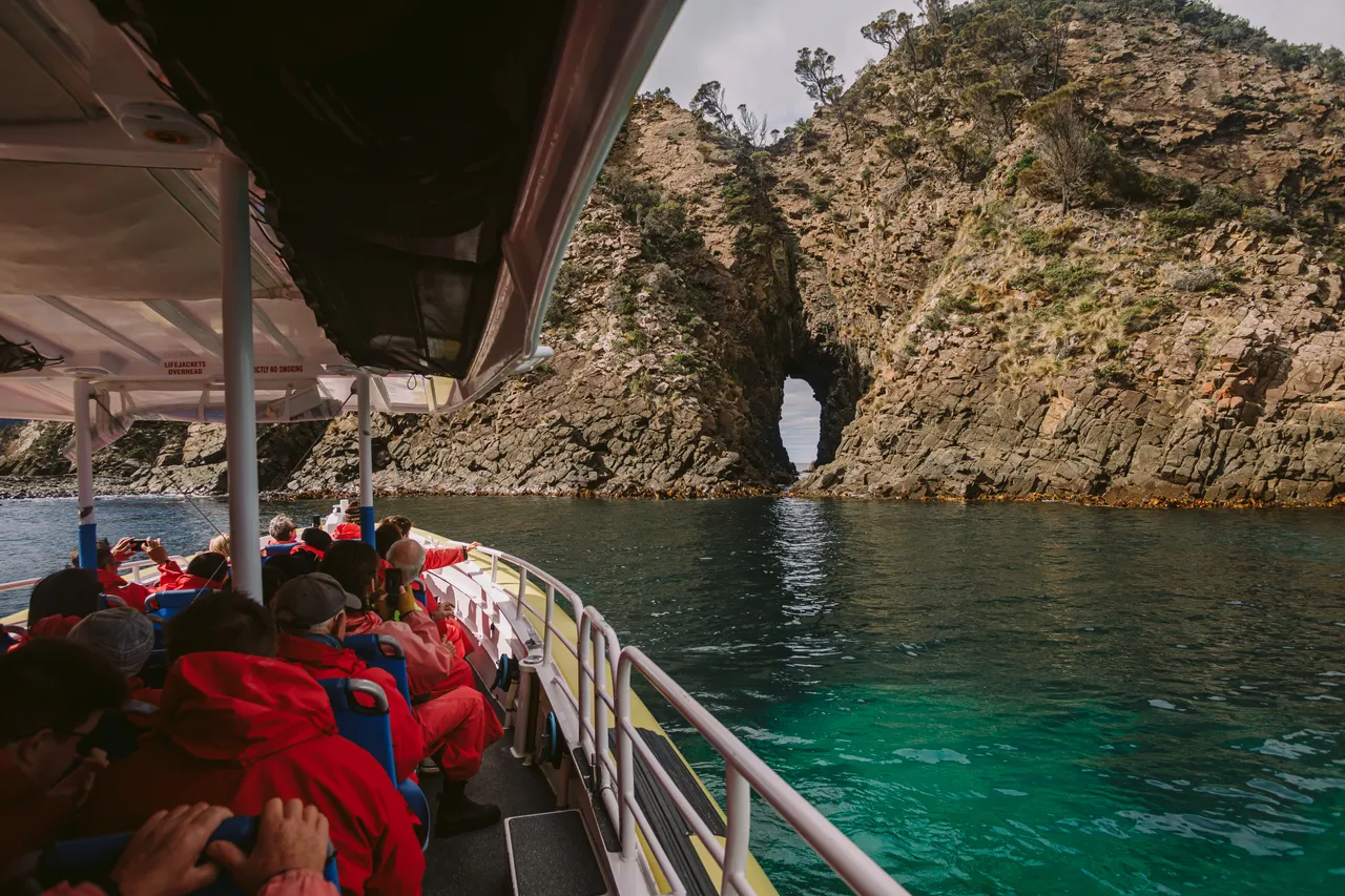 Sea Cave on Pennicott Wilderness Journeys Cruise